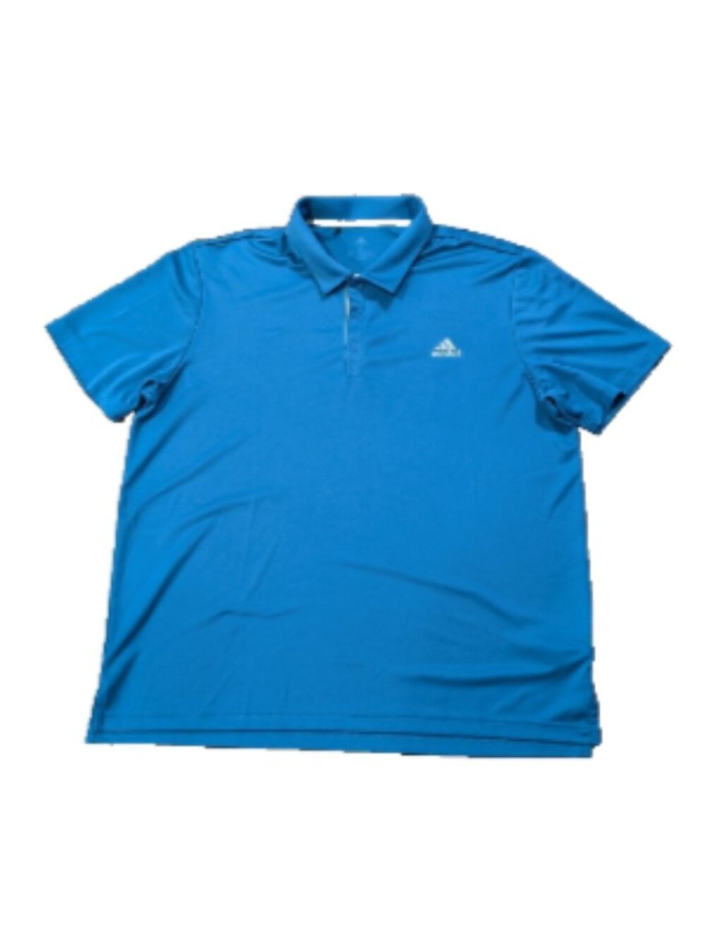 Adidas Solid Aqua Blue Short Sleeve Golf Polo Performance Stretch Shirt Sz XL